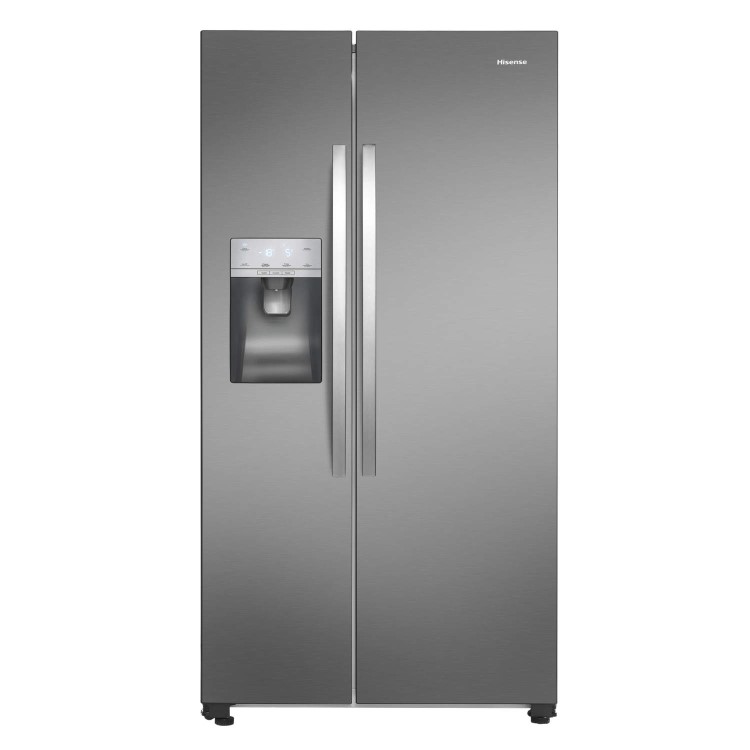 Refurbished Hisense RS696N4II1 Freestanding 535 Litre 50/50 American Fridge Freezer Stainless Steel