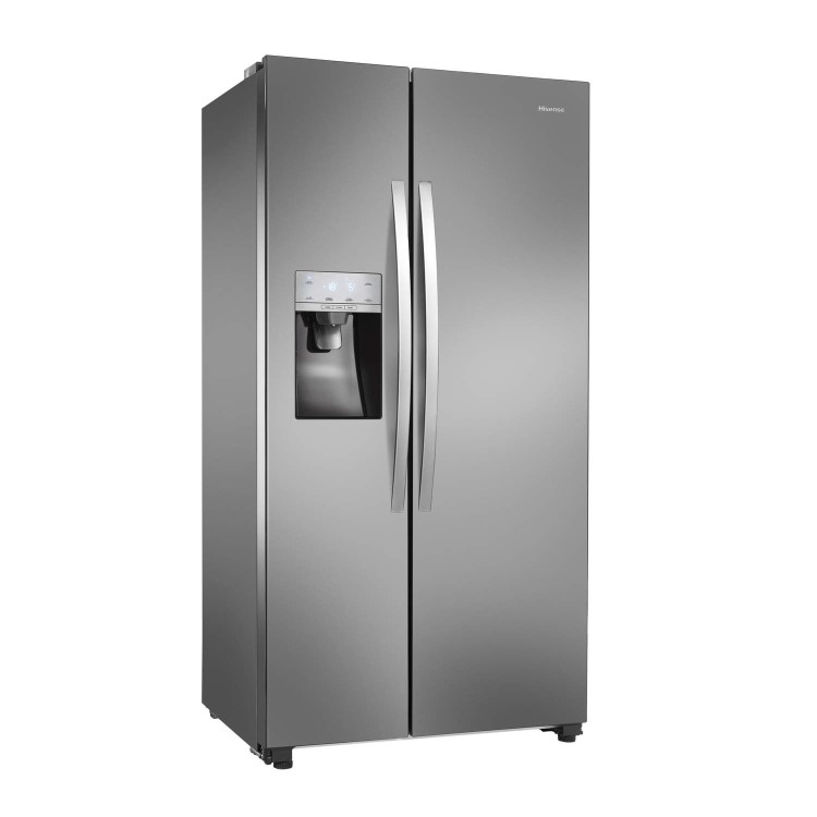 Refurbished Hisense RS696N4II1 Freestanding 535 Litre 50/50 American Fridge Freezer Stainless Steel