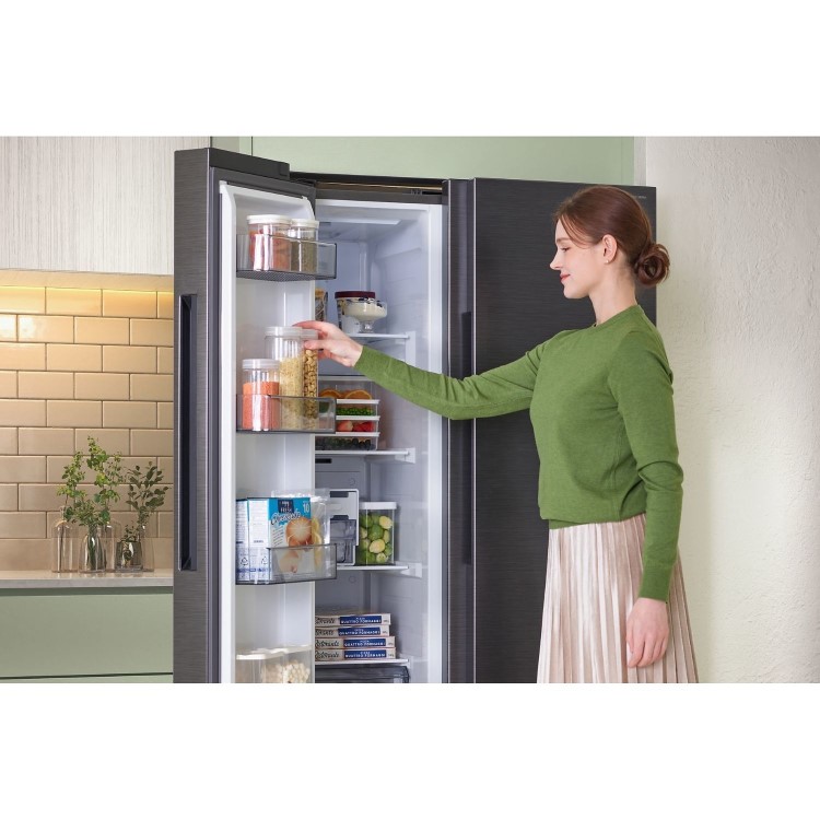 Samsung Series 6 640 Litre Side-By-Side American Fridge Freezer - Black