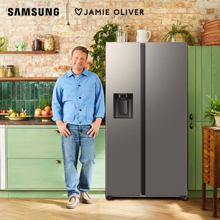 Samsung Series 6 640 Litre Side-By-Side American Fridge Freezer - Silver