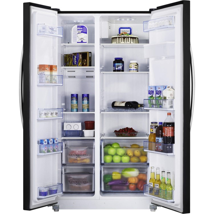 Hisense RS723N4WB1 Frost Free Side By Side American Fridge Freezer - Black