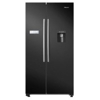 Refurbished Hisense RS741N4WBE 578 Litre American Fridge Freezer Black