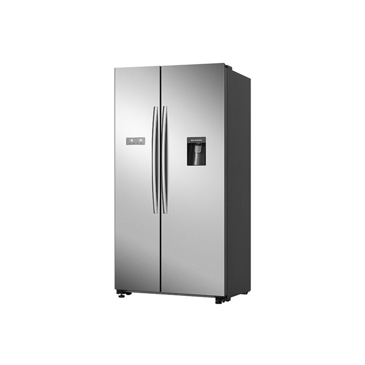 Hisense 578 Litre Side-By-Side American Fridge Freezer - Stainless Steel Look
