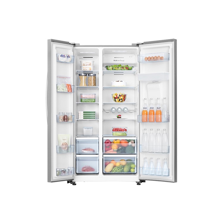Hisense 578 Litre Side-By-Side American Fridge Freezer - Stainless Steel Look