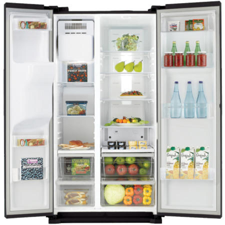 Samsung RS7567BHCBC1 H-series Side-by-side Fridge Freezer With Ice And Water Dispenser - Gloss Black