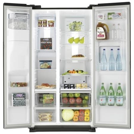 GRADE A3 - Samsung RS7677FHCBC 543L American Freestanding Fridge Freezer - Black