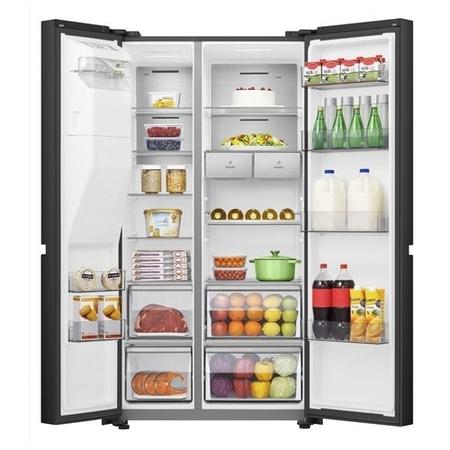 GRADE A2 - Hisense Pureflat Infinite 632 Litre Side-by-Side American Fridge Freezer - Black