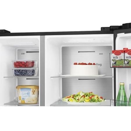 GRADE A2 - Hisense Pureflat Infinite 632 Litre Side-by-Side American Fridge Freezer - Black