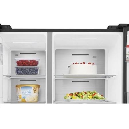 GRADE A2 - Hisense Pureflat Infinite 632 Litre Side-by-Side American Fridge Freezer - Black