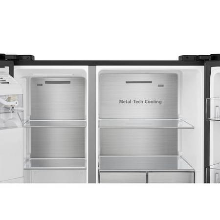 GRADE A2 - Hisense Pureflat Infinite 632 Litre Side-by-Side American Fridge Freezer - Black