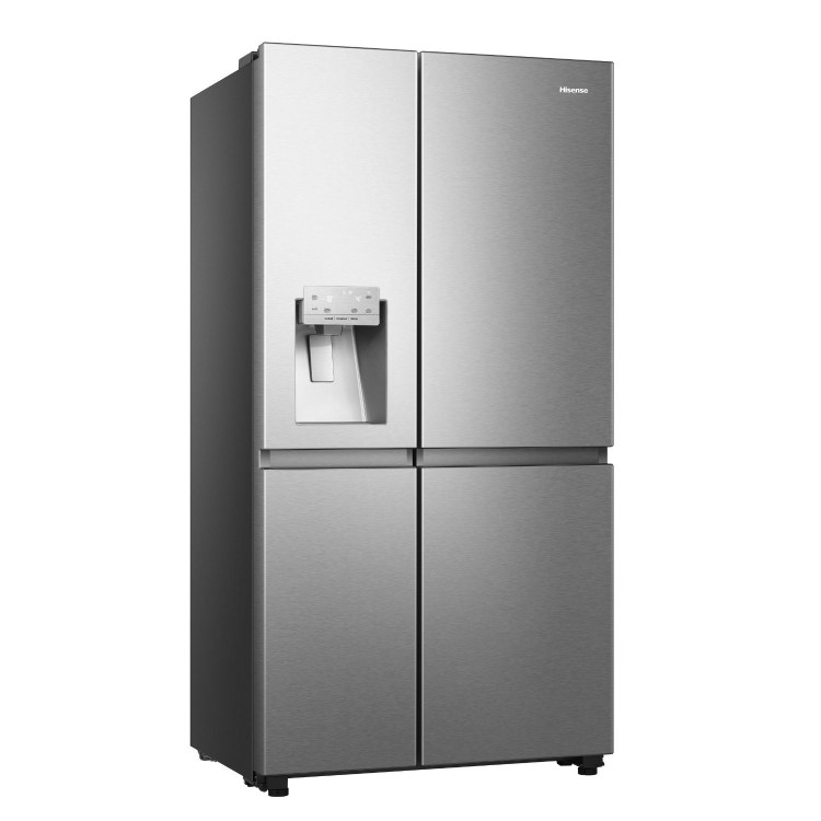 Refurbished Hisense Pureflat Infinite 632 Litre Side-by-Side American Fridge Freezer - Stainless Steel
