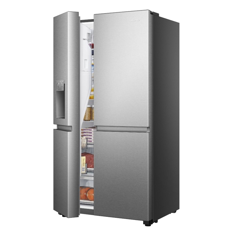 Hisense Pureflat Infinite 632 Litre Side-by-Side American Fridge Freezer - Stainless Steel