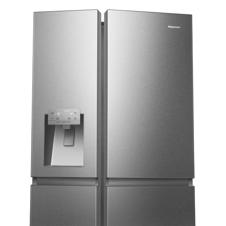 Refurbished Hisense Pureflat Infinite 632 Litre Side-by-Side American Fridge Freezer - Stainless Steel