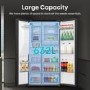 Hisense 632 Litre Side-By-Side American Fridge Freezer - Black