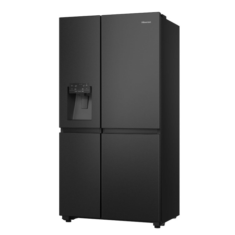 Hisense 632 Litre Side-By-Side American Fridge Freezer - Black