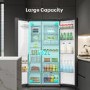 Hisense 632 Litre Side-by-Side American Fridge Freezer - Premium Black