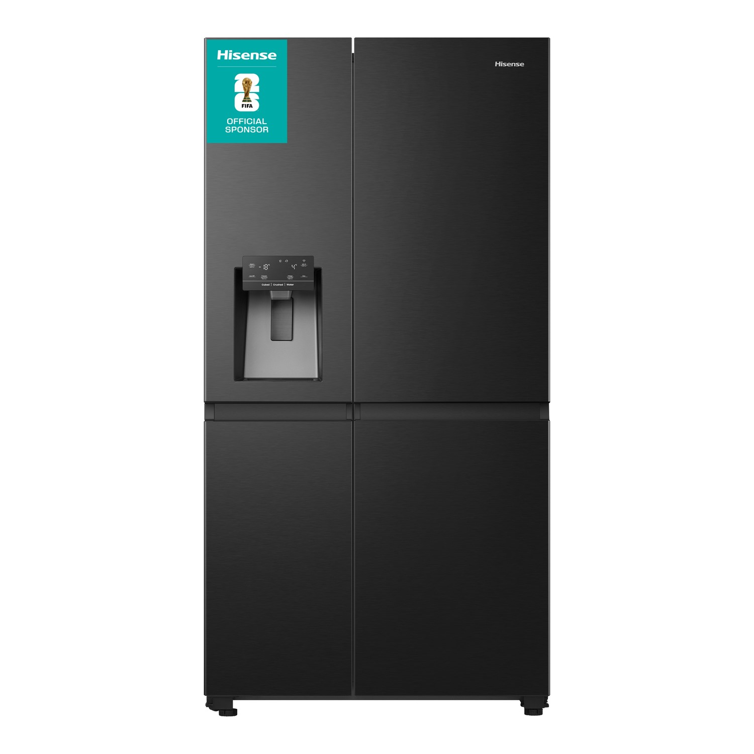 Hisense 632 Litre Side-by-Side American Fridge Freezer - Premium Black