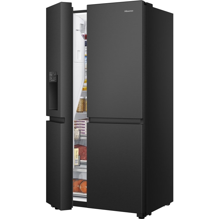Refurbished Refurshied 632 Litre Side-by-Side American Fridge Freezer - Premium Black