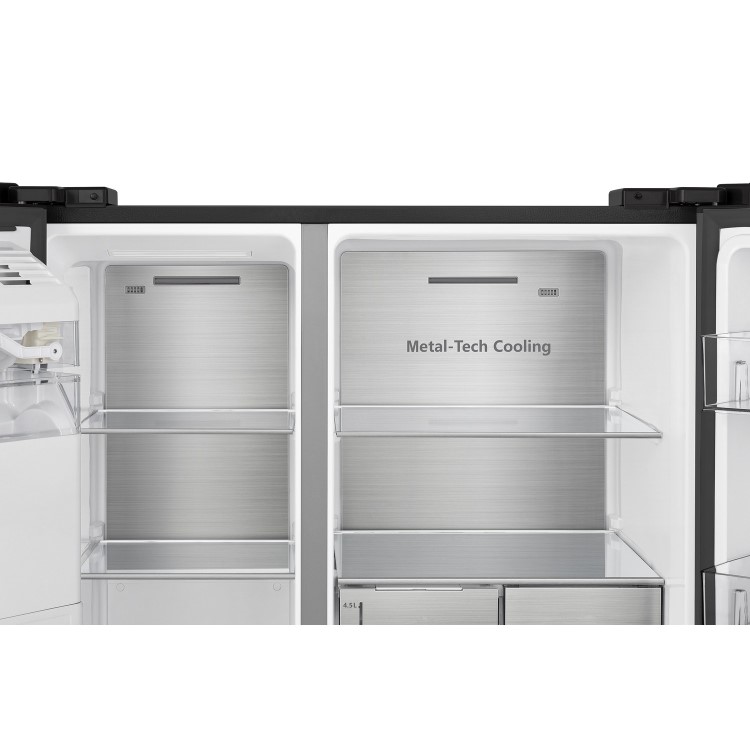 Refurbished Refurshied 632 Litre Side-by-Side American Fridge Freezer - Premium Black