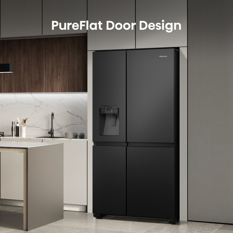 Refurbished Refurshied 632 Litre Side-by-Side American Fridge Freezer - Premium Black