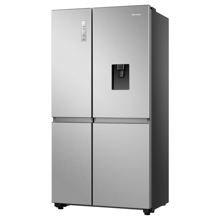Hisense 649 Litre Side-By-Side American Fridge Freezer - Stainless Steel