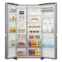 Hisense 649 Litre Side-By-Side American Fridge Freezer - Stainless Steel