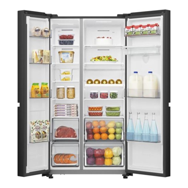 Hisense 649 Litre Side-by-Side American Fridge Freezer - Black