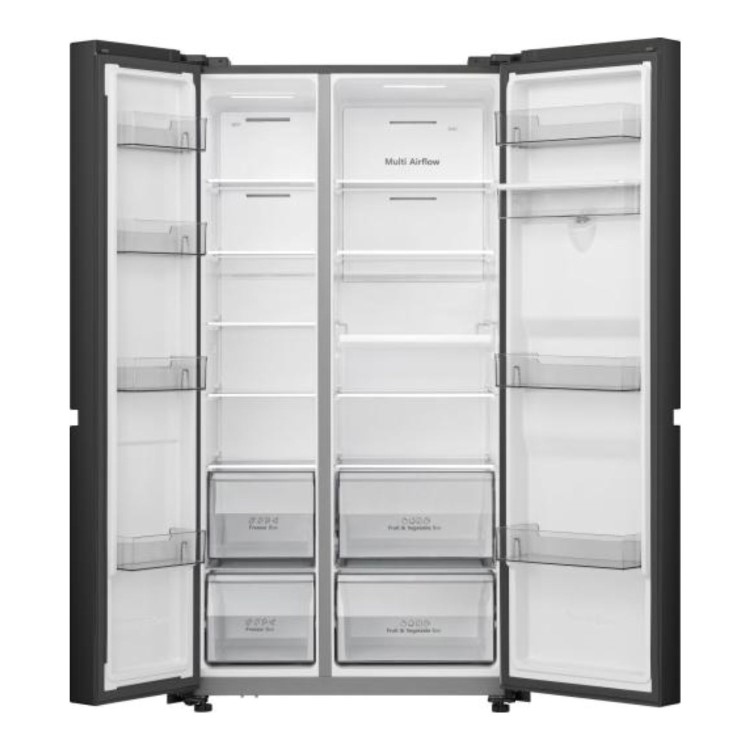 Hisense 649 Litre Side-by-Side American Fridge Freezer - Black