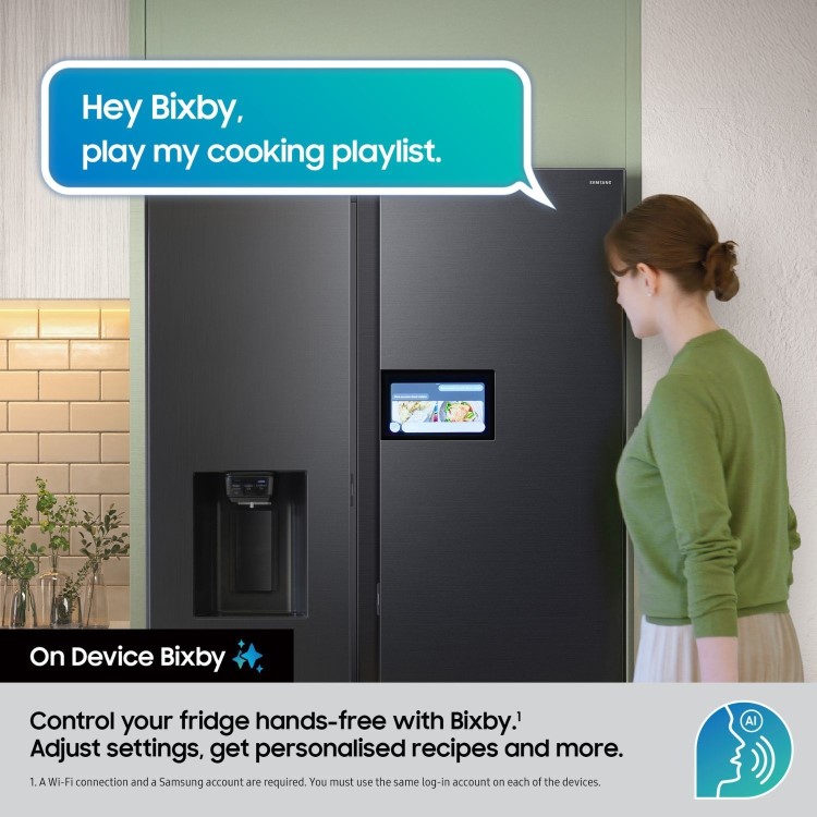 Samsung Series 9 621 Litre Side-By-Side American Fridge Freezer - Black