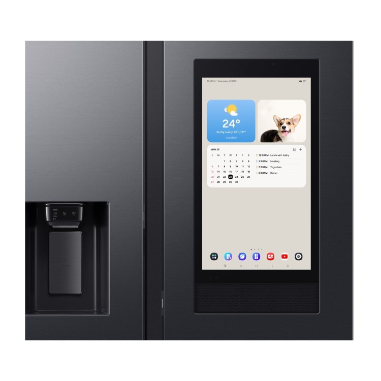 Samsung Family Hub 614 Litre Side-By-Side American Fridge Freezer - Black