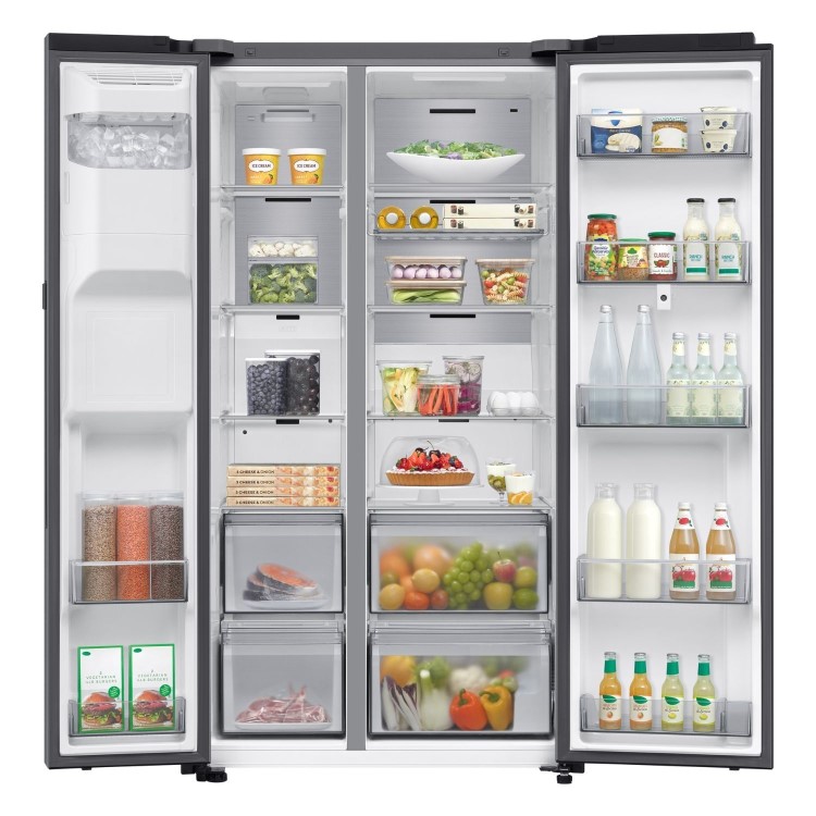 Samsung Family Hub 614 Litre Side-By-Side American Fridge Freezer - Silver