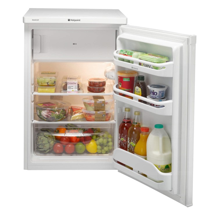 Hotpoint RSAAV22P 55cm Wide Under Counter Freestanding Fridge With Freezer Compartment - Polar White