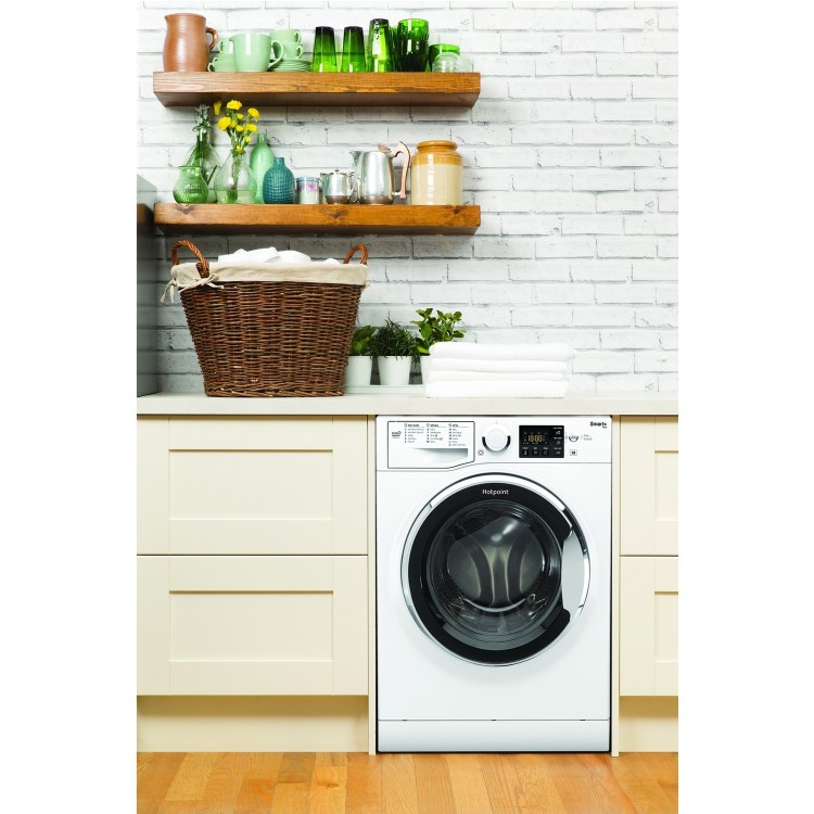 GRADE A2 - Hotpoint RSG845JX 8kg 1400rpm Freestanding Washing Machine - White
