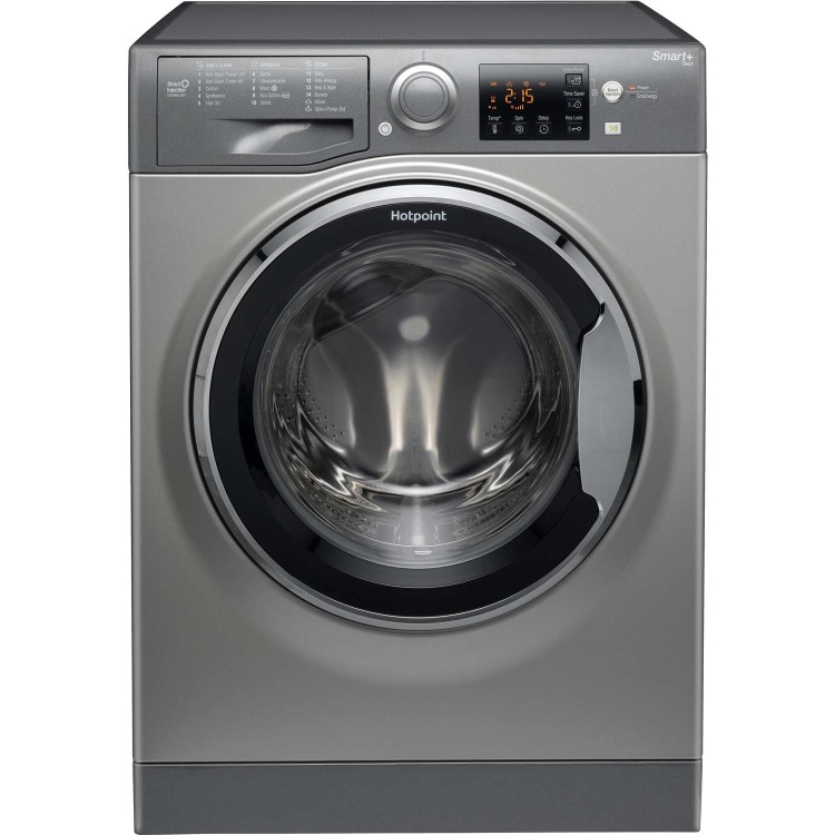 Hotpoint RSG964JGX Smart+ 9kg 1600rpm Freestanding Washing Machine - Graphite