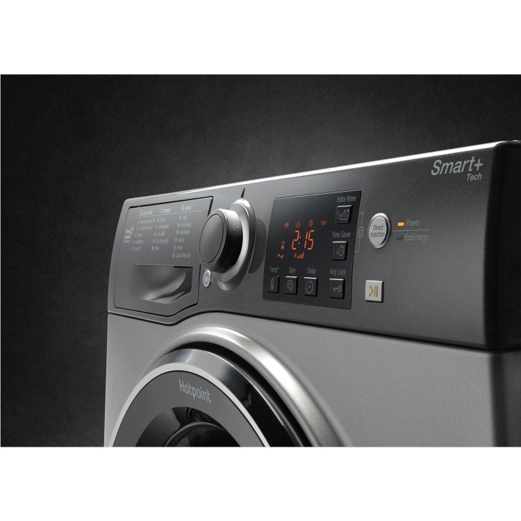 Hotpoint RSG964JGX Smart+ 9kg 1600rpm Freestanding Washing Machine - Graphite