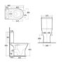 Close Coupled Rimless Toilet with Soft Close Seat - RAK Resort Maxi