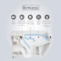 Wall Hung Rimless Toilet with Soft Close Seat - RAK Resort