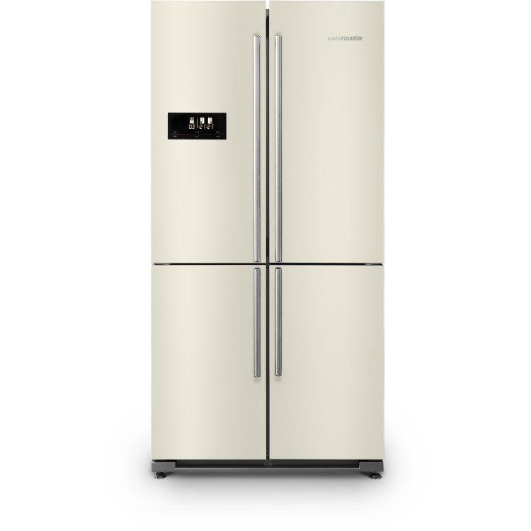 GRADE A1 - Rangemaster RSXS18IVC SxS Side-by-side American Style Fridge Freezer - Ivory