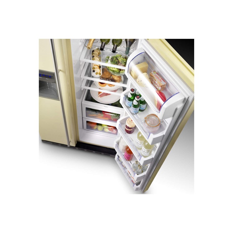 Rangemaster RSXS663CRC 44570 American Fridge Freezer - Cream