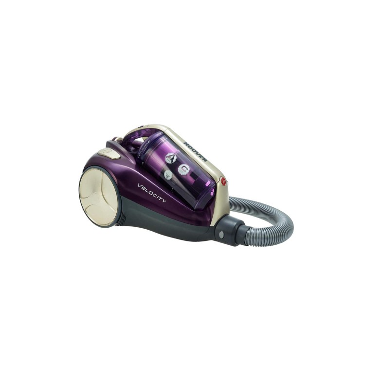 Hoover RU80_VE11001 Velocity 850W Bagless Cylinder Vacuum Cleaner Purple and Champagne
