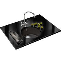 Franke RUG110GPDP Rotondo Undermount Single Bowl Fragranite Sink and Tap Designer Pack in Graphite