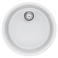 Franke RUG110PW Rotondo Undermount Single Bowl Fragranite Sink in Polar White