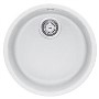 Franke RUG110PWDP Rotondo Undermount Single Bowl Fragranite Sink and Tap Designer Pack in Polar White