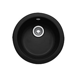 Franke RUK110BKDP Rotondo Undermount Single Bowl Ceramic Sink and Tap Designer Pack in Black