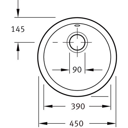 Franke RUK110BKDP Rotondo Undermount Single Bowl Ceramic Sink and Tap Designer Pack in Black