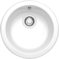 Franke RUK110W Rotondo Undermount Single Bowl Ceramic Sink in White