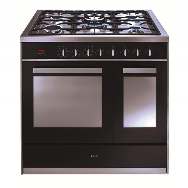 CDA RV921SS 90cm Wide Double Oven Dual Fuel Range Cooker - Stainless Steel