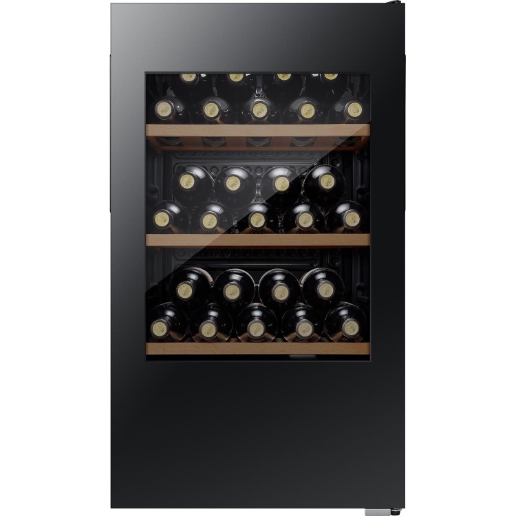 Refurbished Hisense RW12D4NWG0 30 Bottle Single Zone Wine Cooler Black