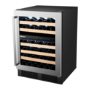 Hisense 46 Bottle Freestanding Wine Cooler - Stainless Steel