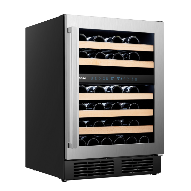 Hisense 46 Bottle Freestanding Wine Cooler - Stainless Steel